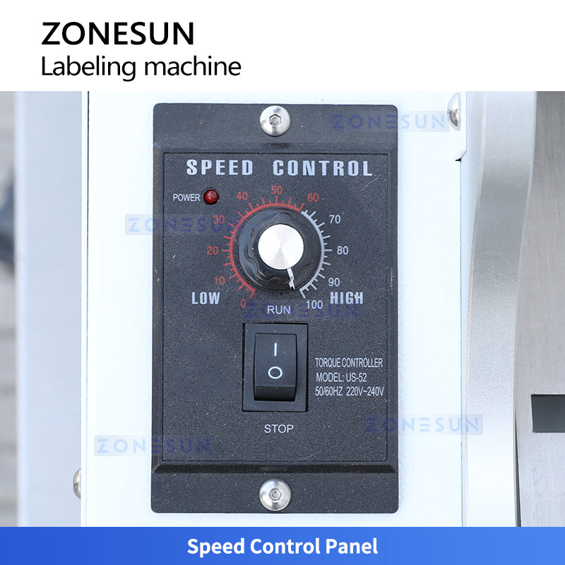 ZONESUN ZS-JTB10 Semi-Automatic Wet Glue Labeling Machine for Round Bottles, Jars & Cans