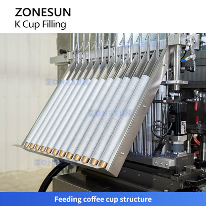 ZONESUN ZS-KCFC6 High-Speed Rotary K-Cup Capsule Filling & Sealing Machine