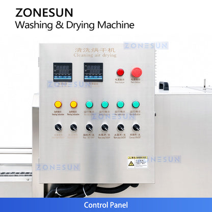 ZONESUN ZS-PM2 Kontinuierlicher Sprühtunnel-Pasteurisierer 0-98℃ für Bier-, Saftflaschen & Dosen
