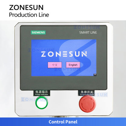 ZONESUN ZS-AFCL5 Automatic Gear Pump Filling Capping Labeling Line for Cosmetic Liquids