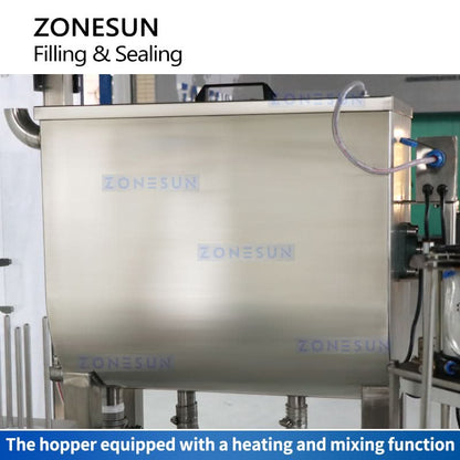 ZONESUN ZS-AFS07 Automatic Rotary Cup Filling and Sealing Machine for Yogurt, Paste & Liquids