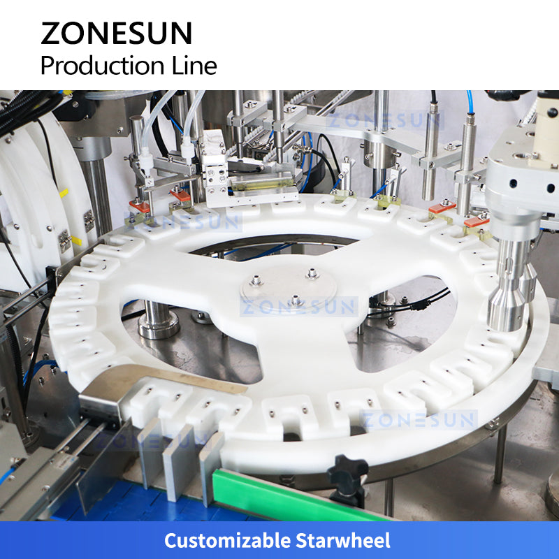 ZONESUN ZS-FAL180G9 Automatic Irregular Bottle Cam System Eye Drop Filling Capping Labeling Production Line For Biological Extract Liquid