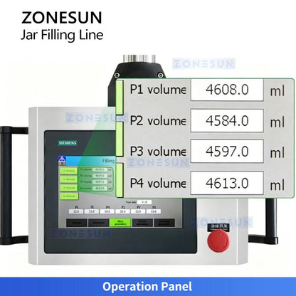 ZONESUN ZS-FAL180V9 Automatic Jam Sauce Filling Vacuum Capping Machine Line for Glass Jars