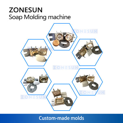Zonesun ZS‑SM120 Automatic Soap Bar Maker with Customizable Molds
