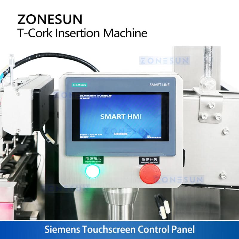 ZONESUN ZS-XG21U Automatic T-Corking Machine for Spirits & Liquor Bottles  High-Speed Bar-Top Stopper Insertion Line