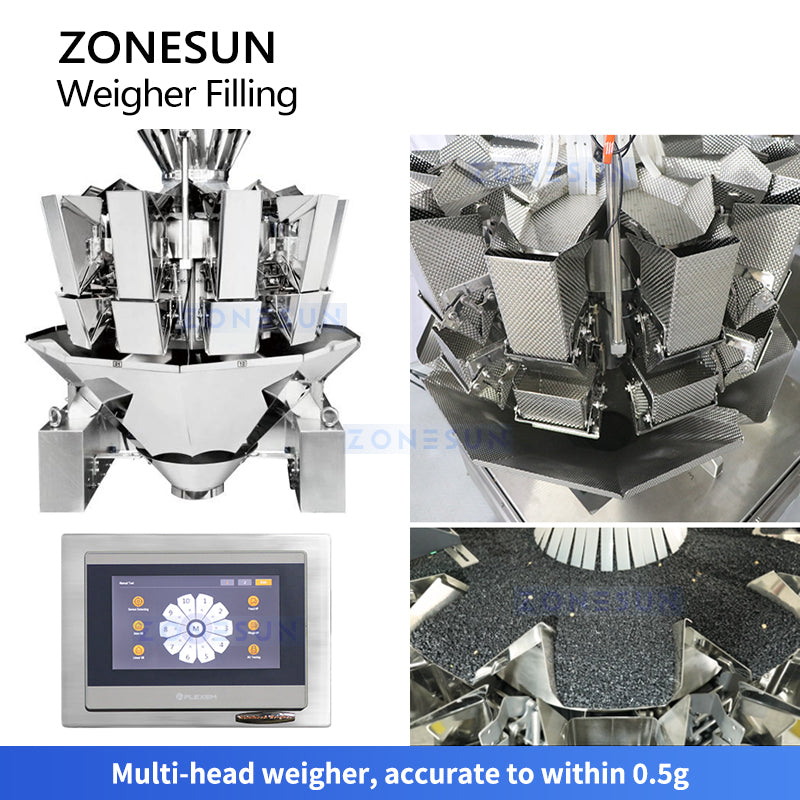 ZONESUN ZS-GWF14 Automatic 14-Head Weighing and Filling Machine for Food Packing