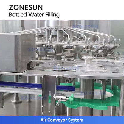 ZONESUN ZS-DWFC12 Automatic 3-in-1 Water Bottling Machine for PET Packaging