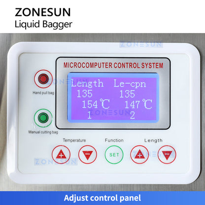 ZONESUN ZS-FS200D Automatic Vertical Liquid Sachet Filling and Sealing Machine for Water and Juice Pouch Packing