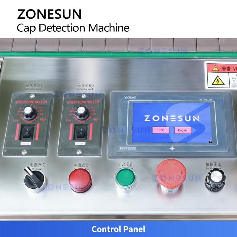 ZONESUN ZS-MD2 Automatic Cap Detection Machine for Tilted Cap Loose Cap & Foil Liner Inspection System