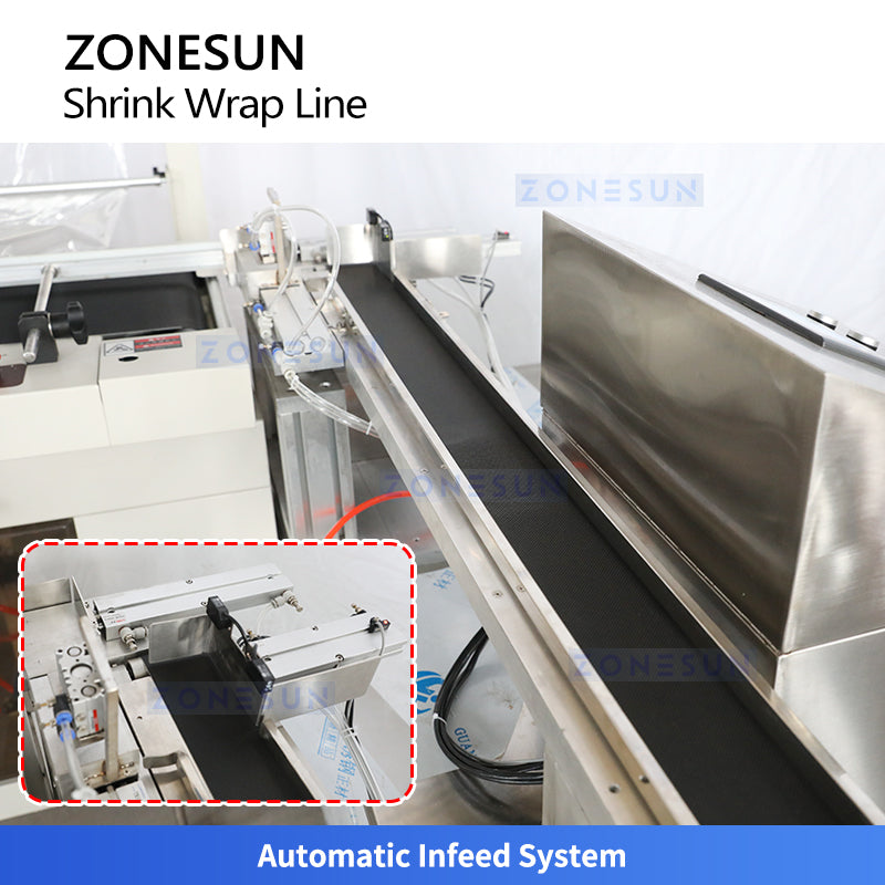 ZONESUN ZS-SPL9 Automatic Boxes Shrink Wrapping Sealing Machine For Food Cosmetic Boxes and Daily Chemicals