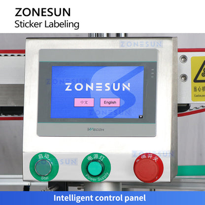 Zonesun ZS-TB900 Automatic Square Bottle Labeling Machine for Full Wrap Precision