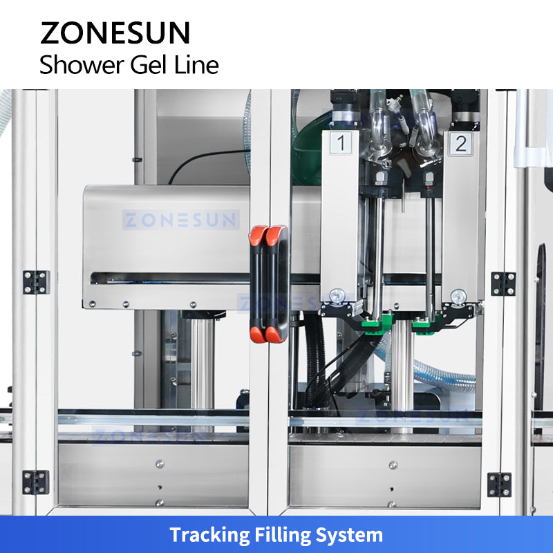 ZONESUN ZS-FAL180X20 Automatic Tracking Filling, Capping & Double-Side Labeling Production Line