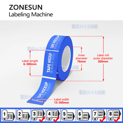 ZONESUN ZS‑TB832 Auto-Flat Page Labeling Machine with Coding Option