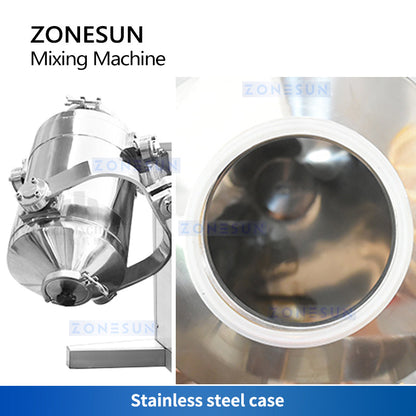 ZONESUN ZS-SBH10 3D Dry Powder & Granule Mixing Machine for Food & Chemical Use