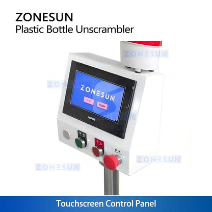 ZONESUN ZS-LP250S Robotic Bottle Unscrambler for Irregular Plastic Containers