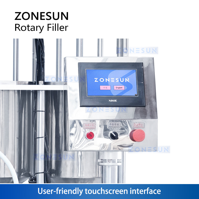 ZONESUN ZS-VTRPF4 Automatic 4-Color Cosmetic Cream Filling Machine for Jars