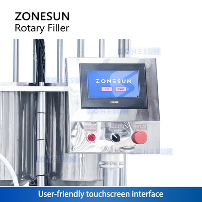 ZONESUN ZS-VTRPF4 Automatic 4-Color Cosmetic Cream Filling Machine for Jars