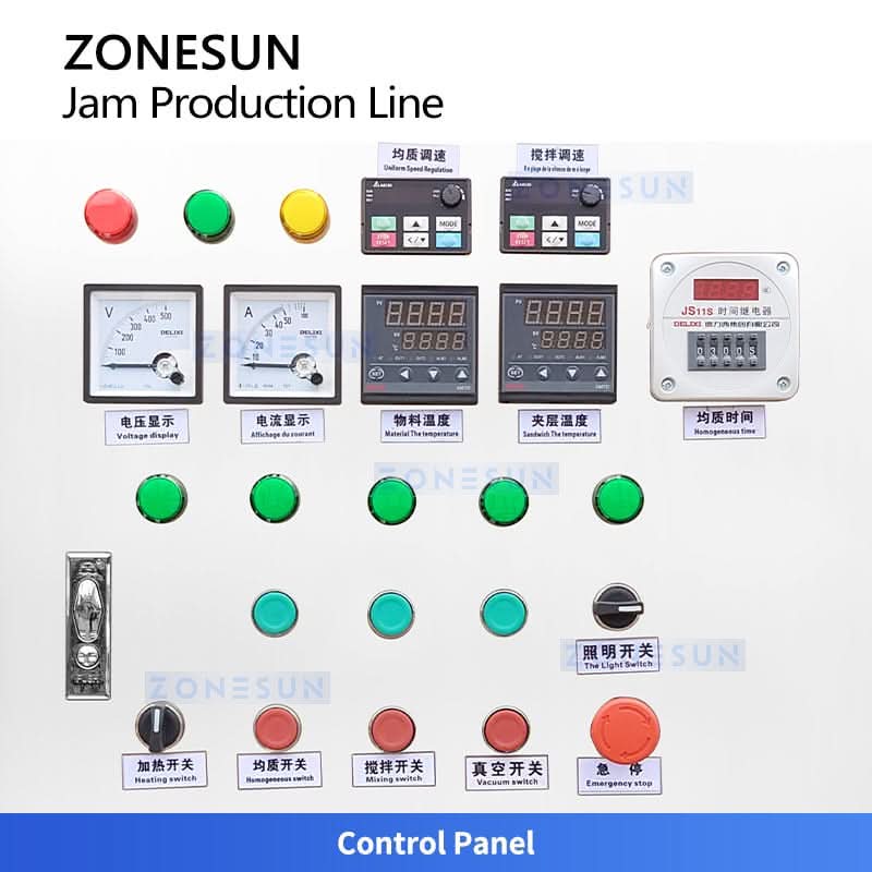 ZONESUN ZS-MB300L3 Industrial Jam Sauce Processing Tank System Mixing Vacuum Cooling