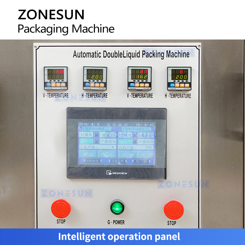 Zonesun ZS‑GJH2 Dual Channel Liquid Pouch Filling and Sealing Machine
