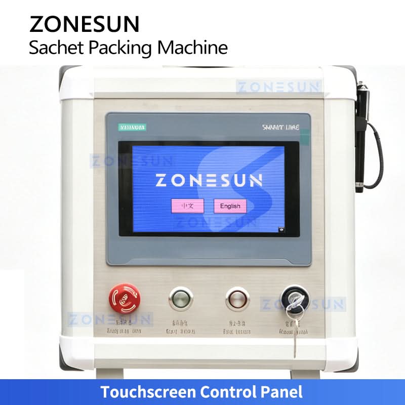 ZONESUN ZS-FS500K4 4-Lane VFFS Granule Packaging Machine Sachet Packing System with Vacuum Loader for Sugar Salt Coffee Stick