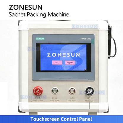 ZONESUN ZS-FS500K4 4-Lane VFFS Granule Packaging Machine Sachet Packing System with Vacuum Loader for Sugar Salt Coffee Stick