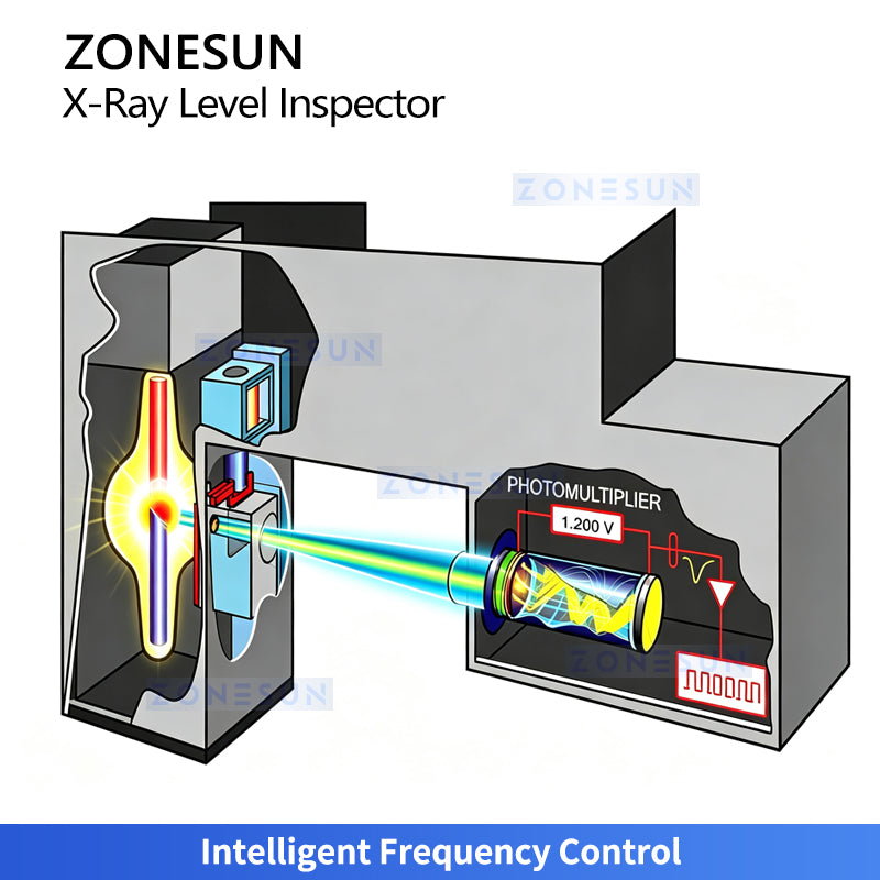 ZONESUN ZS-FA3012 Automatic X-Ray Level Inspector for Beverage Production Line
