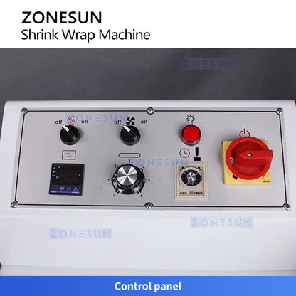 ZONESUN ZS-FQ400 Semi Automatic Shrink Wrapping Machine L-Type Sealing Wrapper Bottles Boxes Cartons Packaging