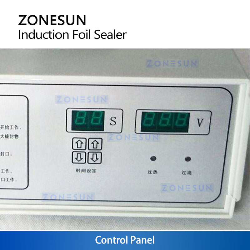 ZONESUN ZS-FK500 Induction Sealing Machine For Aluminum Foil PP PET HDPE 50–130mm