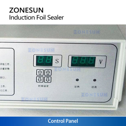 ZONESUN ZS-FK500 Induction Sealing Machine For Aluminum Foil PP PET HDPE 50–130mm