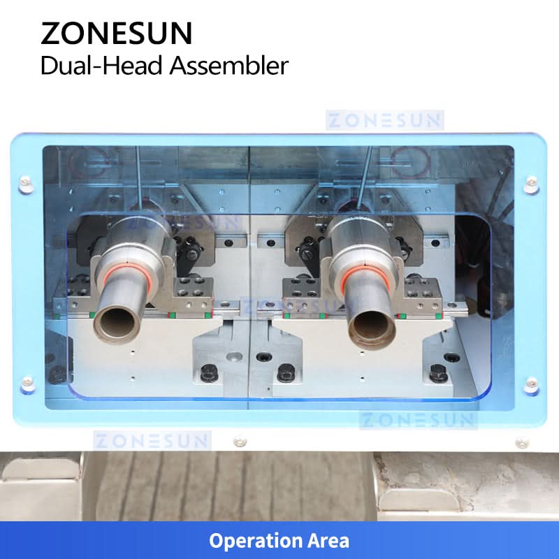 ZONESUN ZS-J0A01 Semi-Automatic Dual-Head O-Ring Assembly Machine for Rubber Seals & Gaskets