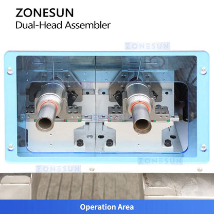 ZONESUN ZS-J0A01 Semi-Automatic Dual-Head O-Ring Assembly Machine for Rubber Seals & Gaskets