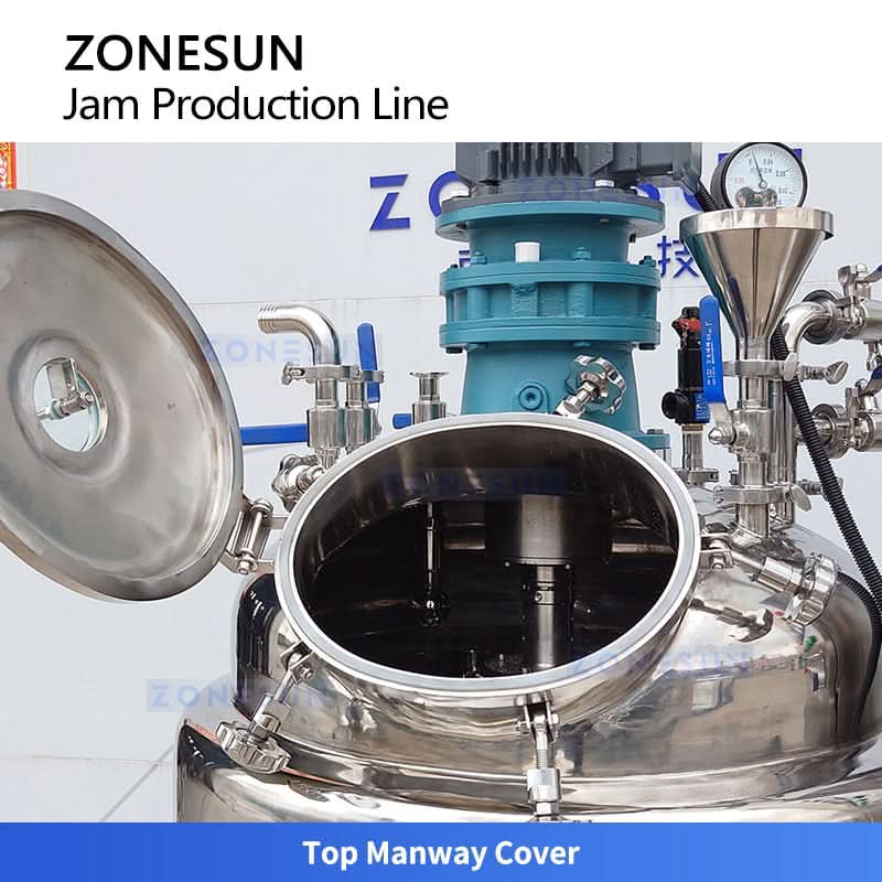 ZONESUN ZS-MB300L3 Industrial Jam Sauce Processing Tank System Mixing Vacuum Cooling