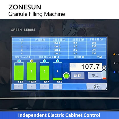 ZONESUN ZS-KIS900 Automatic Volumetric Cup Granule Filling Machine for Bottle Packaging