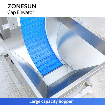 Zonesun ZS‑SLJ4 Automatic Flat Screw Cap Elevator for Capping Lines