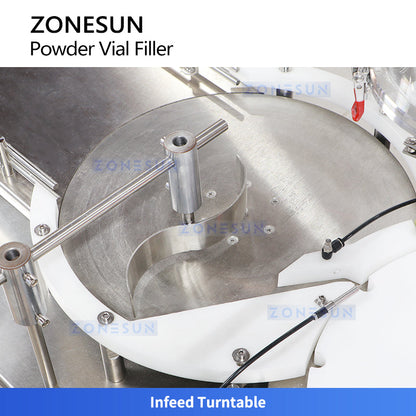 ZONESUN ZS-AFC20F Automatic Powder Vial Filling Capping Machine | Monoblock