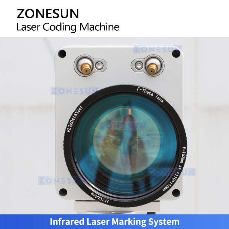 ZONESUN ZS-LM03 20W Fiber Laser Marking Machine for Metal, Date & QR Code Coder for Packaging Line