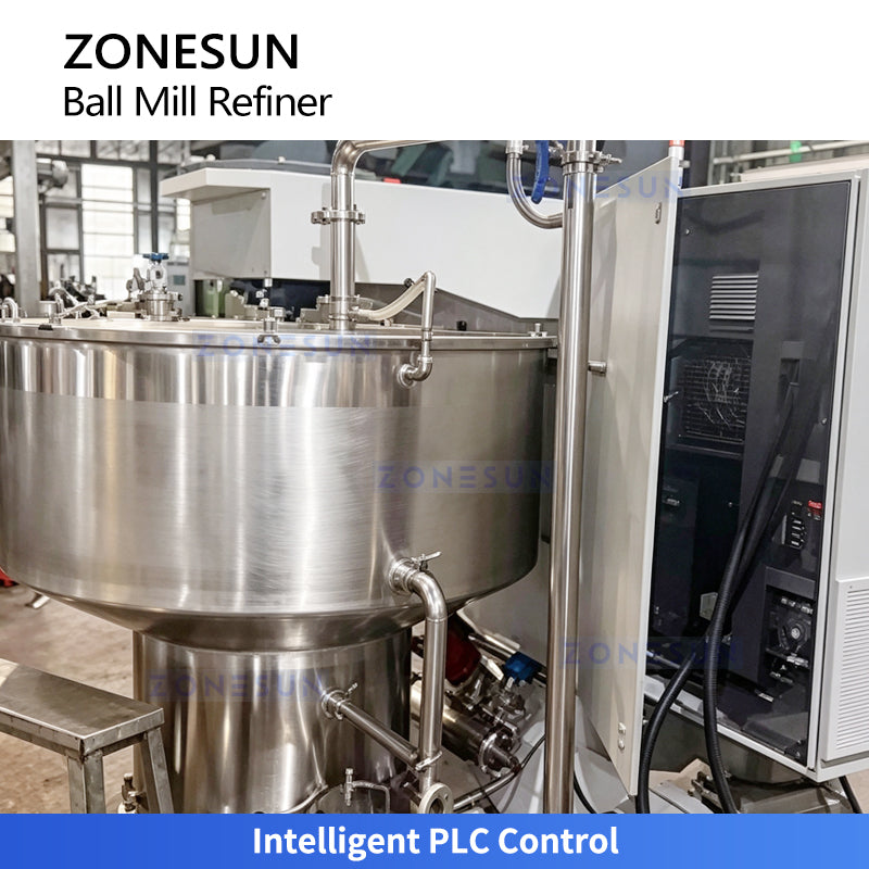 ZONESUN ZS-BM150 Food Grade Vertical Ball Mill, Pro Refiner Machine for Chocolate Paste, Almond & Peanut Butter Grinding