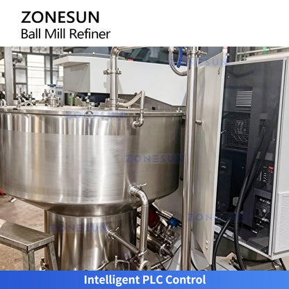 ZONESUN ZS-BM150 Food Grade Vertical Ball Mill, Pro Refiner Machine for Chocolate Paste, Almond & Peanut Butter Grinding