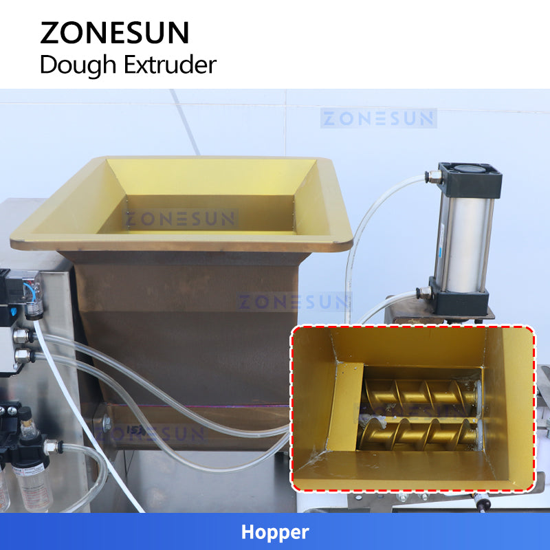 ZONESUN ZS-ECM2 Dough Extruder Machine for Cookies Breadsticks with Adjustable Mold Industrial Bakery Equipment 5-500g Customized