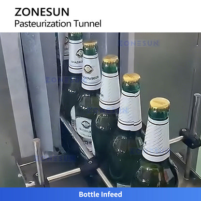 ZONESUN ZS-PM2 Tunnel Pasteurizer With Washing Dryer for Bottled Beverage Process