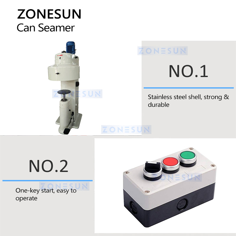 Zonesun ZS-CS2 Semi‑Automatic Can Seamer for Rectangular Cans