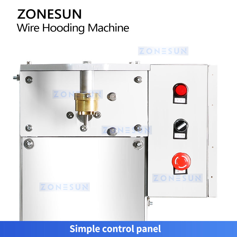ZONESUN ZS‑YG17S Semi‑automatic Wire Hooding Machine for Wine Bottling