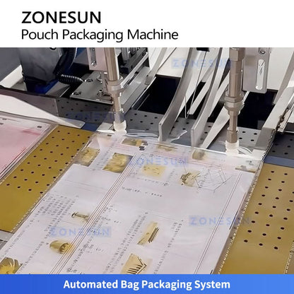 ZONESUN ZS-FZ310 Automatic Notebook Counting Filling Sealing Machine with Integrated Bundling System