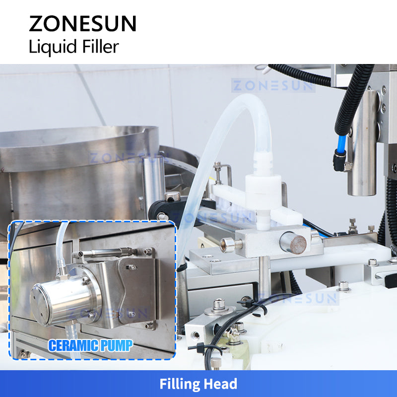ZONESUN ZS-AFC7-1 Compact Liquid Filler Capping Machine for Eye Drops & Oils
