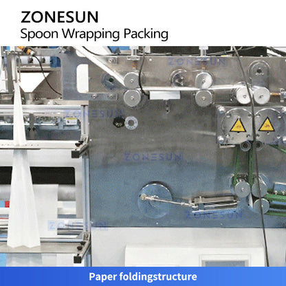ZONESUN ZS-DFSP350 High-Speed Disposable Cutlery Wrapping Machine for Tableware Sets