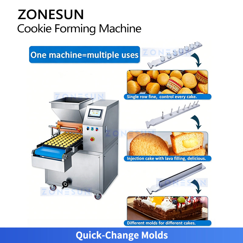 ZONESUN ZS-EH400 Commercial Cookie & Cake Depositing Machine for Bakery & Food Factory
