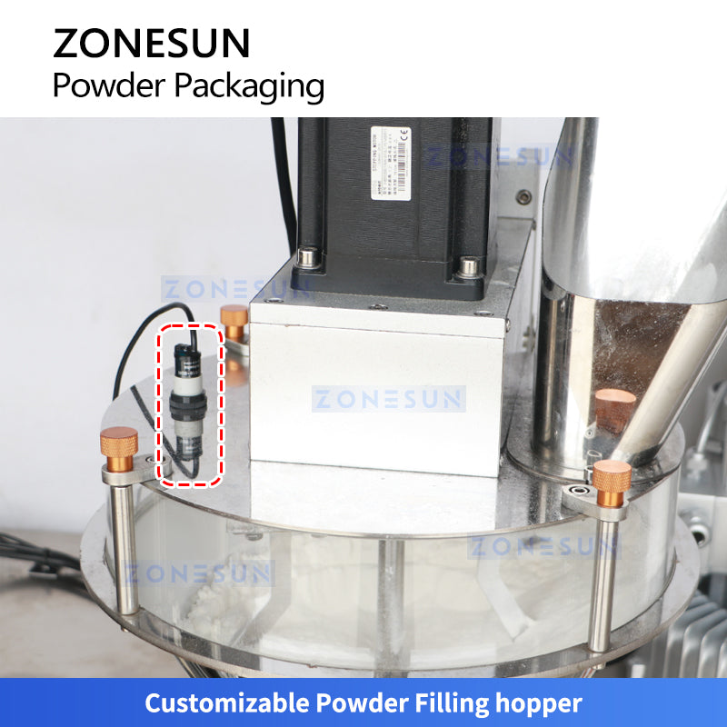 ZONESUN ZS-AFS09 Automatic Powder Filling and Sealing Machine for Premade Pouches with Vacuum Dust Collector System