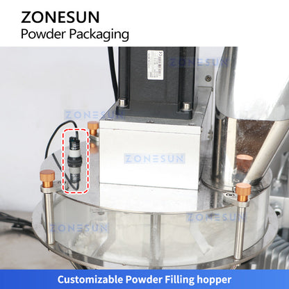 ZONESUN ZS-AFS09 Automatic Powder Filling and Sealing Machine for Premade Pouches with Vacuum Dust Collector System