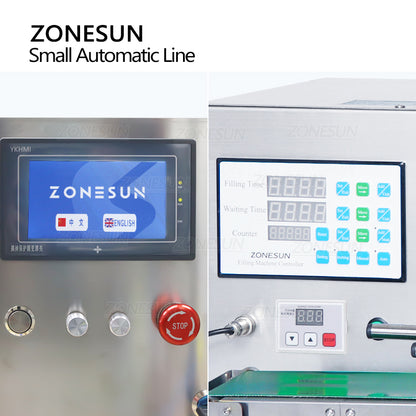 ZONESUN ZS-MPXG1 Auto Magnetic Pump Liquid Filling & Capping Machine