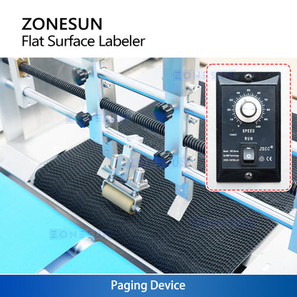 ZONESUN Automatic High-Speed Dual-Head Flat Surface Labeling Machine with Paging Feeder (ZS-TB160P2)